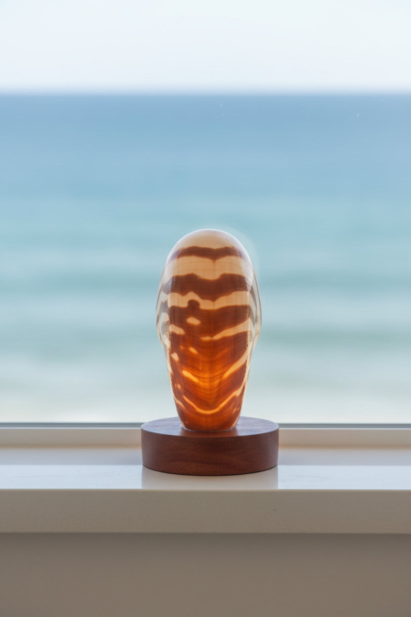 Small Nautilume | Round Hardwood Base