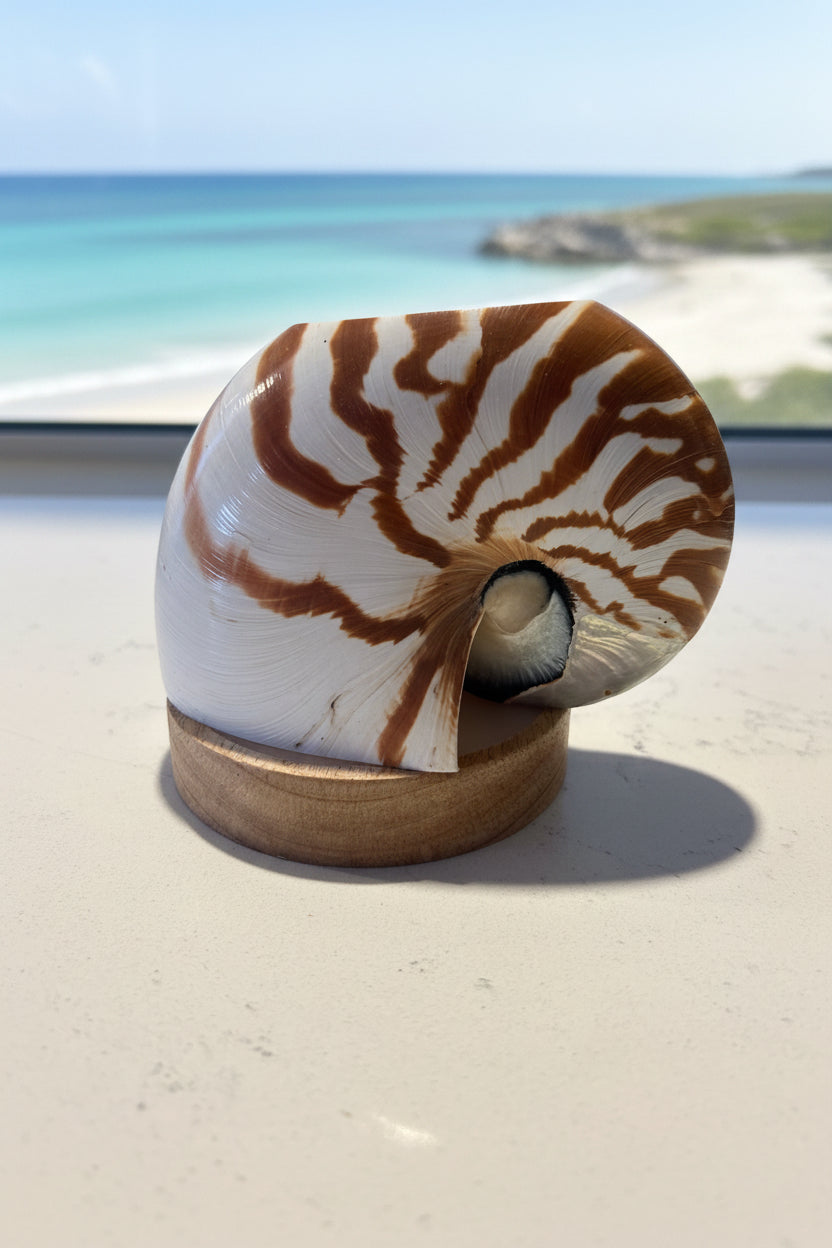 Chambered Tiger Nautilume | Pearl Sliced Medium