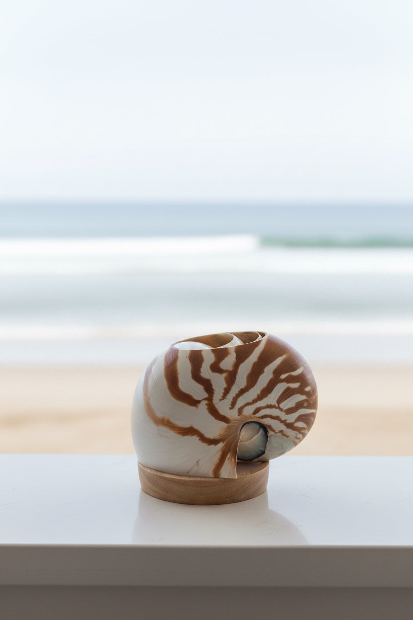Chambered Tiger Nautilume | Pearl Sliced Medium