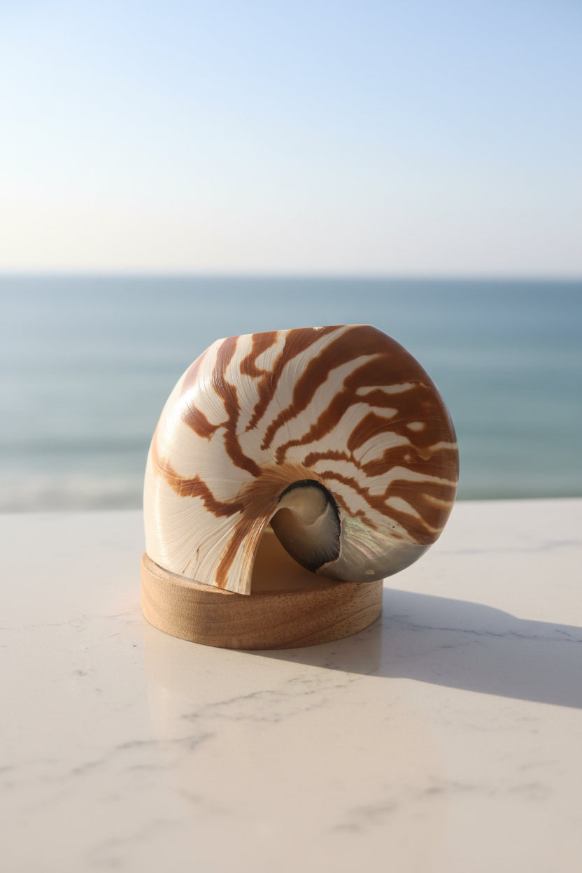 Chambered Tiger Nautilume | Pearl Sliced Medium