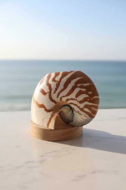 Chambered Tiger Nautilume | Pearl Sliced Medium
