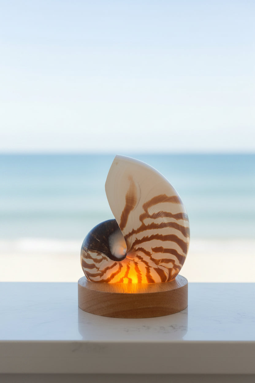Small Nautilume | Round Lightwood Base