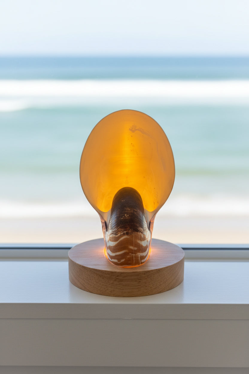 Small Nautilume | Round Lightwood Base